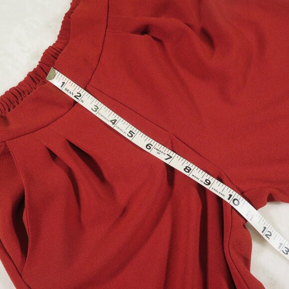 Petite Principle Harlowe Crepe Pants Rust/Burgundy XXSP - Picture 10 of 16